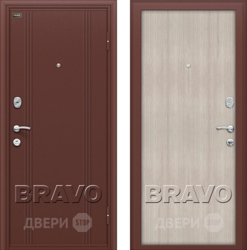 Входная металлическая Дверь Bravo Оптим Door Out 201 Капучино в Реутове