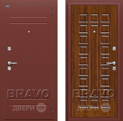 Входная металлическая Дверь Bravo Оптим Нова Французский Дуб в Реутове