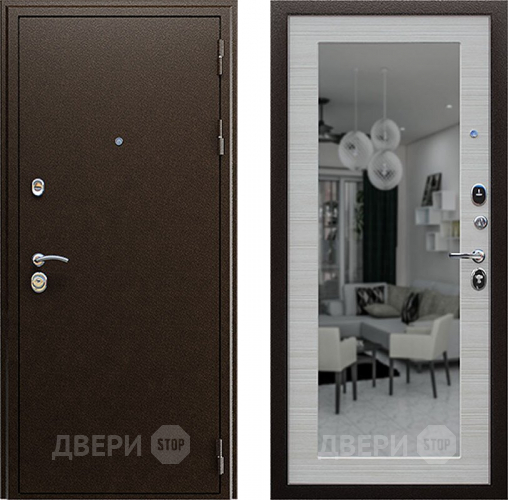 Дверь АСД Спартак с зеркалом Акация светлая в Реутове