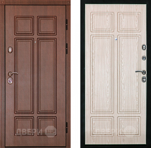 Входная металлическая Дверь (Дверной Континент) Консул Беленый дуб в Реутове