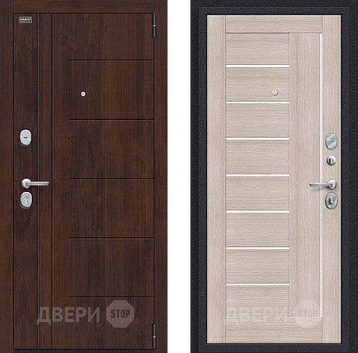 Входная металлическая Дверь Bravo Оптим Модерн Cappuccino Veralinga в Реутове