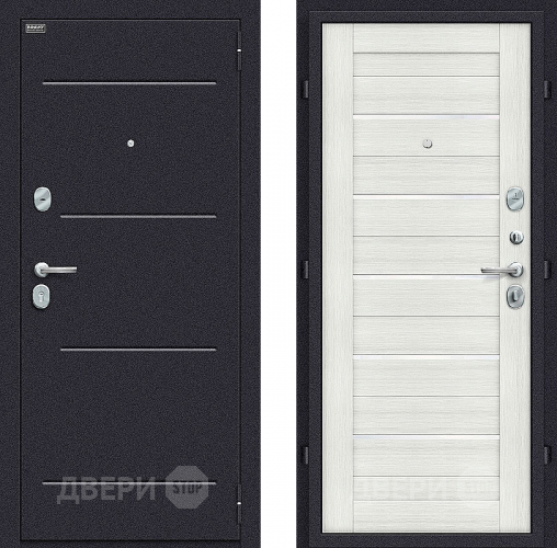 Входная металлическая Дверь Bravo Оптим Техно Bianco Veralinga в Реутове