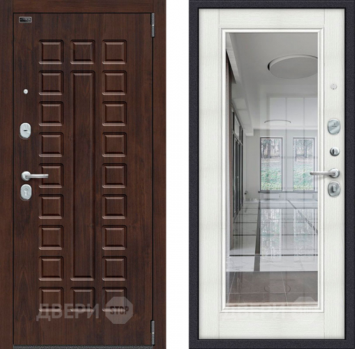 Входная металлическая Дверь Bravo Porta S-3 51/П61 с зеркалом Бьянко в Реутове