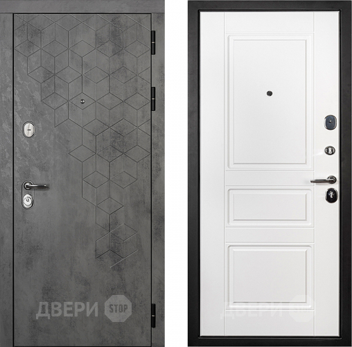 Входная металлическая Райтвер Бетон 1501 Белый матовый  в Реутове