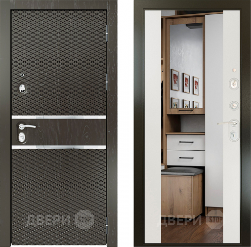 Райтвер Плаза Шоколад с зеркалом Белый матовый в Реутове