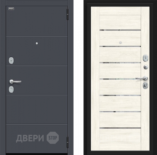 Входная металлическая Дверь Bravo Прайд Kale Graphite Pro/Nordic Oak в Реутове