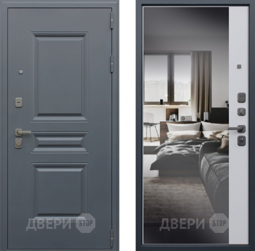 Входная металлическая Дверь АСД Барселона с зеркалом в Реутове