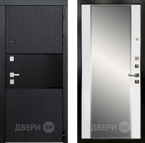 Входная металлическая Дверь Ратибор Прима 3К с зеркалом Белый матовый в Реутове