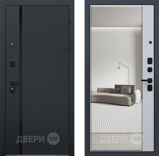 Входная металлическая Дверь АСД Ньюкасл с зеркалом в Реутове