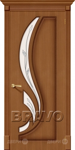 Межкомнатная дверь со стеклом Лилия (Орех) в Реутове