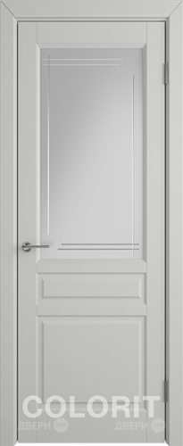 Межкомнатная дверь К2 ПО светло-серая эмаль в Реутове