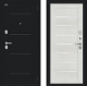 Входная металлическая Дверь Bravo Техно Букле черное/Bianco Veralinga в Реутове