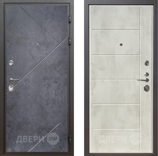Входная металлическая Дверь Шелтер (SHELTER) Комфорт Бетон урбан индиго 11 Бетон крем в Реутове