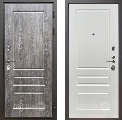 Входная металлическая Дверь Шелтер (SHELTER) Комфорт Дуб шале серебро 1 Белый ясень в Реутове