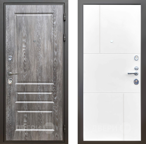 Входная металлическая Дверь Шелтер (SHELTER) Комфорт Дуб шале серебро 8 Белый матовый в Реутове