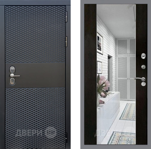 Входная металлическая Дверь Стоп БЛЭК CISA Зеркало СБ-16 Венге в Реутове