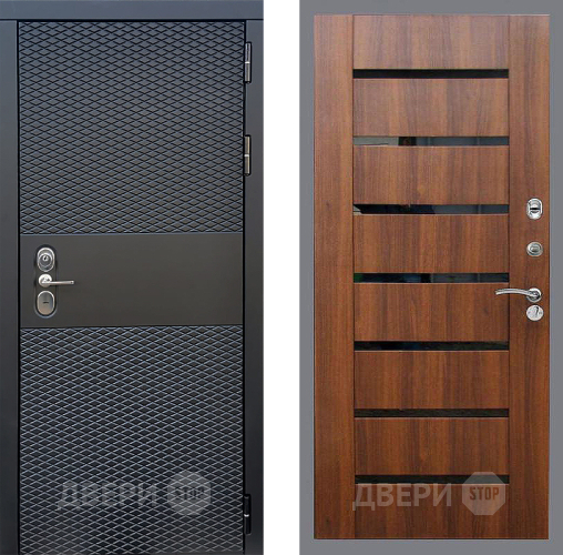Входная металлическая Дверь Стоп БЛЭК CISA СБ-14 Орех бренди в Реутове