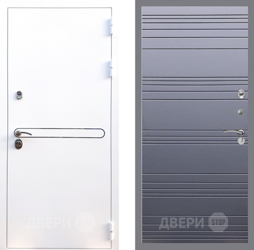 Входная металлическая Дверь Стоп Лайн Вайт Лайн Силк титан в Реутове