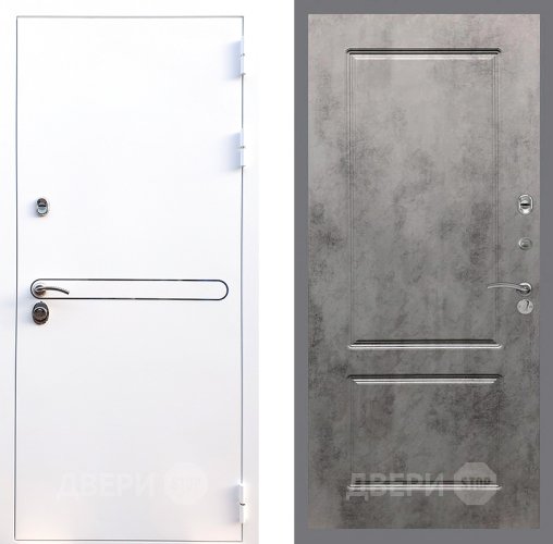 Входная металлическая Дверь Стоп Лайн Вайт ФЛ-117 Бетон темный в Реутове