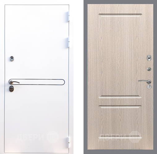 Входная металлическая Дверь Стоп Лайн Вайт ФЛ-117 Беленый дуб в Реутове