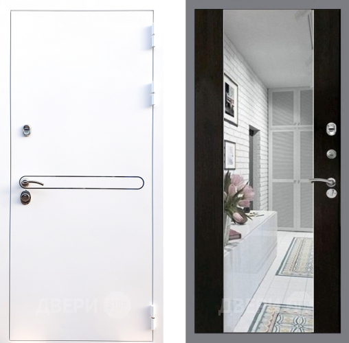 Входная металлическая Дверь Стоп Лайн Вайт Зеркало СБ-16 Венге в Реутове