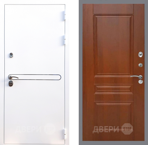 Входная металлическая Дверь Стоп Лайн Вайт ФЛ-243 Итальянский орех в Реутове