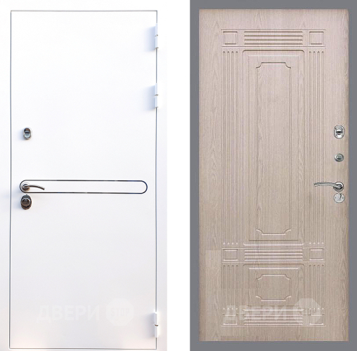 Входная металлическая Дверь Стоп Лайн Вайт ФЛ-2 Беленый дуб в Реутове