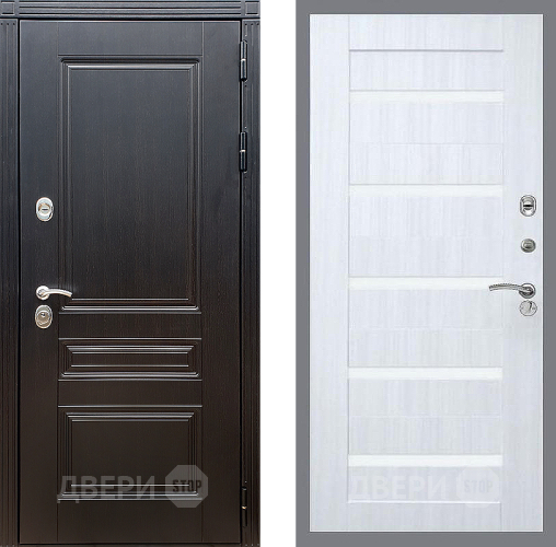 Входная металлическая Дверь Стоп МЕГАПОЛИС СБ-14 Сандал белый в Реутове