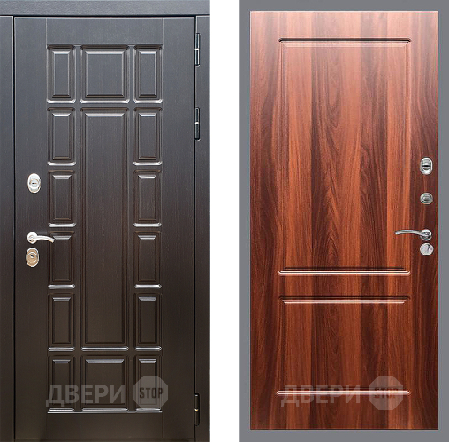 Входная металлическая Дверь Стоп НЬЮ ЙОРК ФЛ-117 Итальянский орех в Реутове