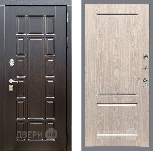 Входная металлическая Дверь Стоп НЬЮ ЙОРК ФЛ-117 Беленый дуб в Реутове