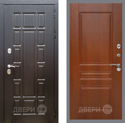 Входная металлическая Дверь Стоп НЬЮ ЙОРК ФЛ-243 Итальянский орех в Реутове
