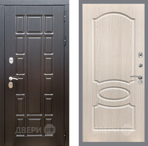 Входная металлическая Дверь Стоп НЬЮ ЙОРК ФЛ-128 Беленый дуб в Реутове