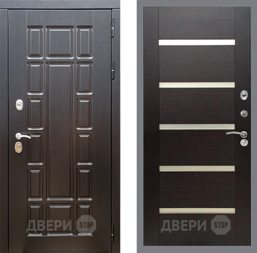 Входная металлическая Дверь Стоп НЬЮ ЙОРК СБ-14 венге поперечный в Реутове