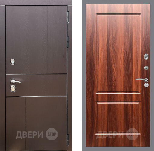 Входная металлическая Дверь Стоп УРБАН ФЛ-117 Итальянский орех в Реутове