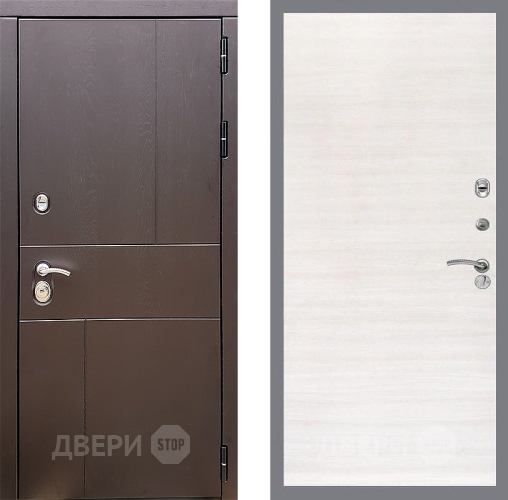 Входная металлическая Дверь Стоп УРБАН Гладкая Акация светлая в Реутове