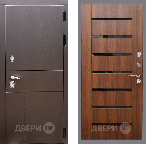 Входная металлическая Дверь Стоп УРБАН СБ-14 Орех бренди в Реутове
