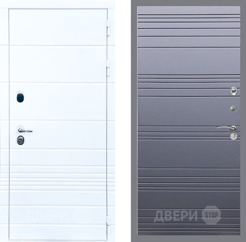 Входная металлическая Дверь Стоп ТРЕНДО Лайн Силк титан в Реутове
