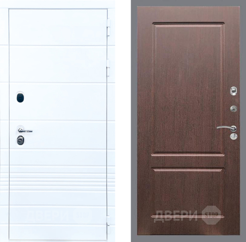 Входная металлическая Дверь Стоп ТРЕНДО ФЛ-117 Орех премиум в Реутове