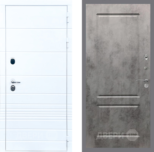 Входная металлическая Дверь Стоп ТРЕНДО ФЛ-117 Бетон темный в Реутове