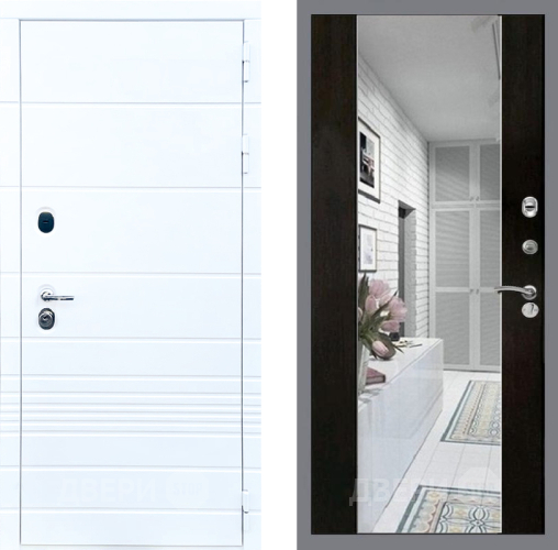 Входная металлическая Дверь Стоп ТРЕНДО Зеркало СБ-16 Венге в Реутове