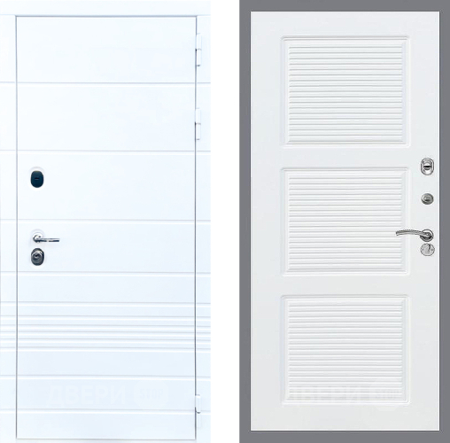 Входная металлическая Дверь Стоп ТРЕНДО ФЛ-1 Силк Сноу в Реутове