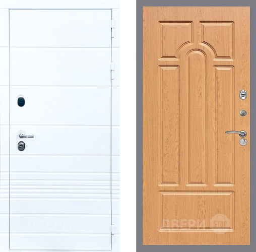 Входная металлическая Дверь Стоп ТРЕНДО ФЛ-58 Дуб в Реутове