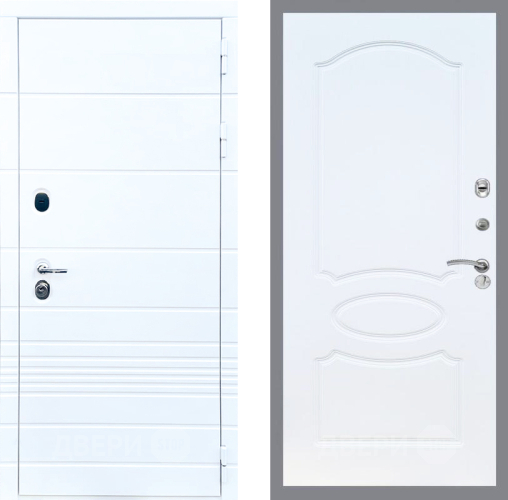 Входная металлическая Дверь Стоп ТРЕНДО ФЛ-128 Белый ясень в Реутове