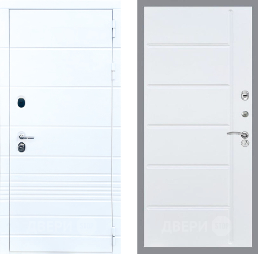 Входная металлическая Дверь Стоп ТРЕНДО ФЛ-102 Белый ясень в Реутове