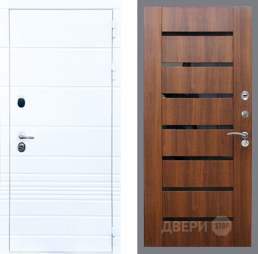 Входная металлическая Дверь Стоп ТРЕНДО СБ-14 Орех бренди в Реутове