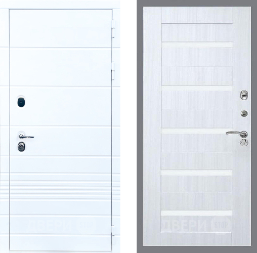 Входная металлическая Дверь Стоп ТРЕНДО СБ-14 Сандал белый в Реутове