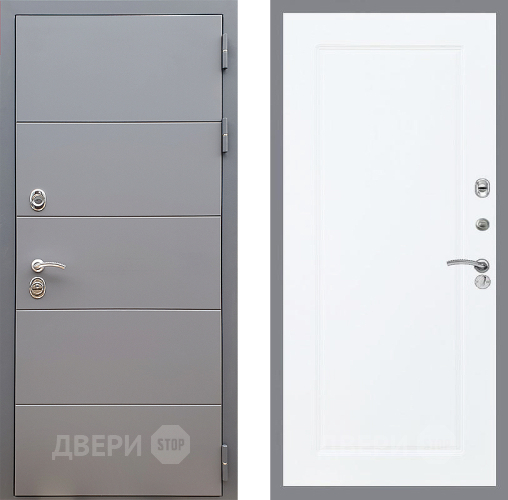 Входная металлическая Дверь Стоп АРТ ГРАФИТ ФЛ-119 Силк Сноу в Реутове