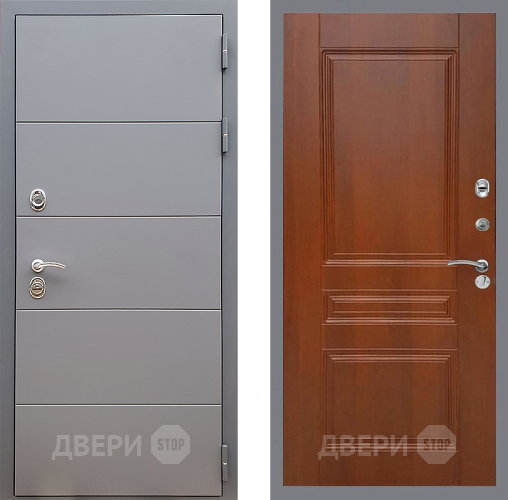 Входная металлическая Дверь Стоп АРТ ГРАФИТ ФЛ-243 Итальянский орех в Реутове