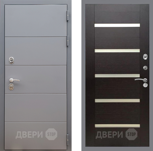 Входная металлическая Дверь Стоп АРТ ГРАФИТ СБ-14 венге поперечный в Реутове