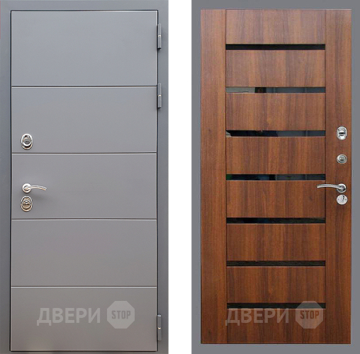 Входная металлическая Дверь Стоп АРТ ГРАФИТ СБ-14 Орех бренди в Реутове